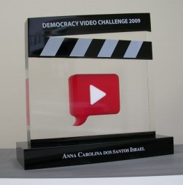 Lucite recognition directors clapper award  trophy or gift