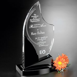 Crystal award, trophy, gift for recognition