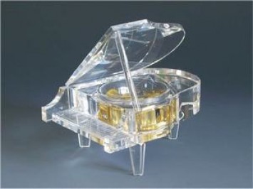 Custom crystal replica piano award