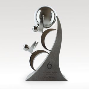 FT5120M, FT5120M, Partners in Success, Satin, Mirrored Stainless Sculpture, Stainless