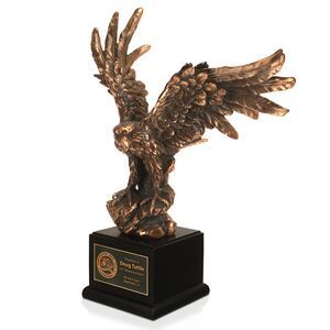 Zinc Plate, Eagle, Etched Plate, Base, Recognition, Achievement, Service, Safety, Accomplishment, Patriotic, USA, America, American Eagle in Flight