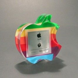 Custom apple logo shaped award