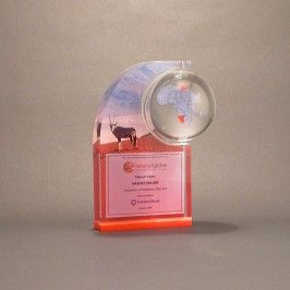 farm interactive award with spinning globe 