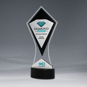 Glass, metal, crystal, silver, award, recognition, diamond