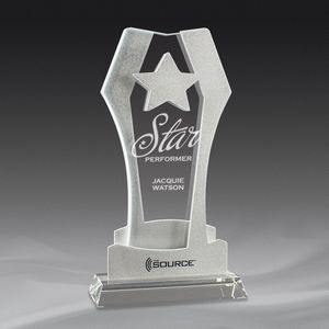 Conquest, Star, Award, Recognition, Awknowledement, Accomplishment, trophies, Appreciation, Crystal, Metal, Full Colour Imprint, Etching, Made in Canada