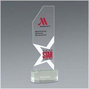Glass, Crystal, Award, Recognition, Full Color, Color Logo, Color Printed, Star