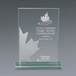 Simple Plus, Glass, Metal, Layered, Leaf, Maple Leaf, Canada, Canadian, 100% Natural, Achievement, Accomplishment, Acknowledgement, Recognition, Excellence, Appreciation, Recognize