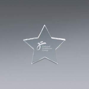 Large, Star, 5 Point Star, Loose Paper Holder, Transparent, Heavyweight Object, Free Standing, Achievement, Accomplishment, Acknowledgement, Recognition, Excellence, Appreciation, Recognize, Merit