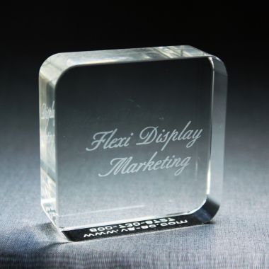 Crystal display for etching  engraving  embedment  print  display award gift
