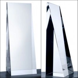 Custom Crystal wedge shaped bespoke award and trophy  