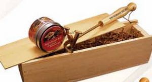 Stock Initial, Double Initial, Branding, Solid Brass, Natural Hardwood Handle, Rawhide Strap, Grill Tool, Gift Set, Wooden Slider Box, BBQ Rub Tin