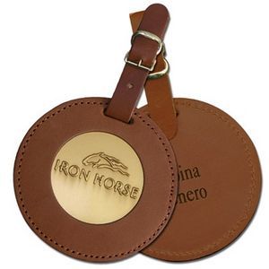 Leather, Baggage ID, Nickel Insert, Luggage ID, Vegetable Tanned Leather, Baggage Identification, Leather Buckle Strap, Luggage Identification, Round, Oval, Rectangle