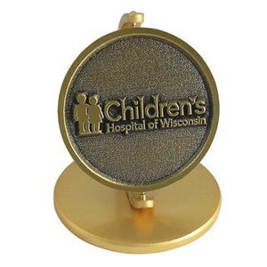 Spinner, Support Piece, 2.5" Medallion Display, Coin Display, Engraving Plate, Round, Hold Medallion