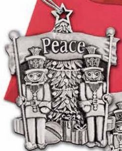 Stock, Pewter, Peace, Wooden Soldier, Christmas Tree, Tinsel Cord, Christmas Tree Decoration, Hanging Decoration, Tree Hanger