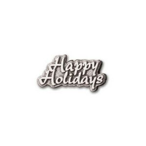 Pewter, Happy Holidays, Holiday Decoration, Lapel, Sharp Point, Attachable