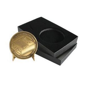 Container, Medallion Pack, Die Cut Foam, Medallion Stand, Removable Lid
