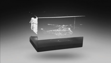 Custom 3D Crystal bespoke award and trophy of helicopter 