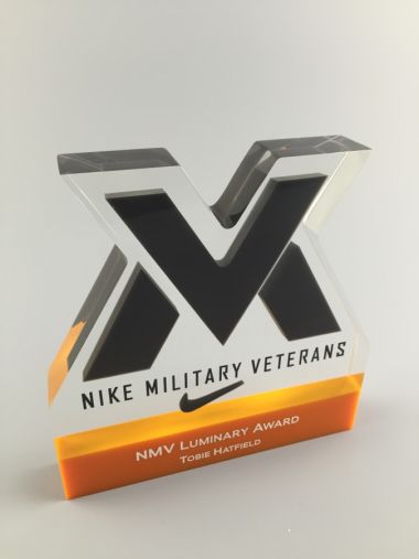 Nike logo award to a military veteran gift