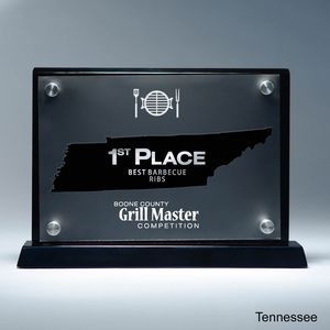 State, Award, Tennessee, Desk Awards, frost finish, Lucite, Clear, Black