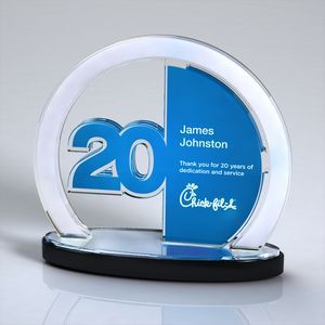 Awards, Lucite, Dome, Arch, 20, service award, achievement, anniversary, acrylic, custom