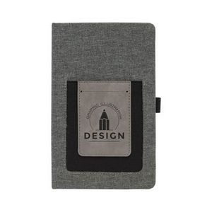 CM721GR, contemporary, canvas, journal, portfolio, phone pouch, phone holder, leatherette, gift, corporate, employee gift