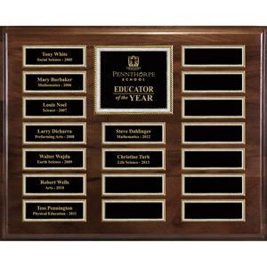 Awards, Wood, plaque, plate, name, employee, recognition