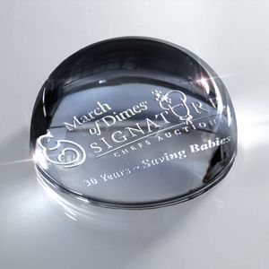 Round, Circle, Glass, Domed, Transparent, Loose Paper Holder, Desktop Accessory