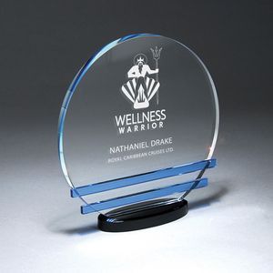 Commemorative, Recognition, Premier, Corporate, Gift, Achievement, Award, Awards, Executive, glass, round, clear, stripes