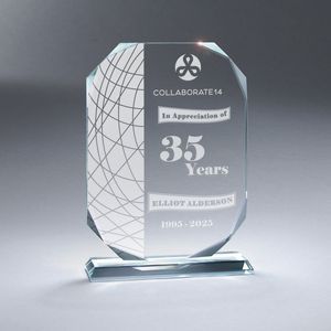 Crystal & Glass, Optic Crystal, Multi-Height Series, Crystal, Square/Rectangle, Clear, Sandblast, commemorative, recognition, sports, premier, corporate, gift, achievement, wholesale