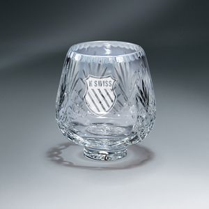Achievement Recognition, Round Top, Round Base, Glass, Crystal Bowl, Faceted, Traditional Style, Award