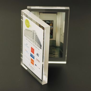 Custom double piece frame award to hold 4 images