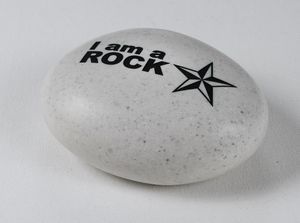 MDRCK, STKPW, Large, Stone, Rock, Paperweight, Milestone, You Rock!, Marble, Granite, Onyx
