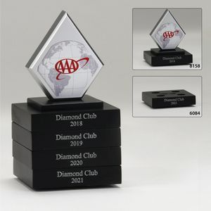 PRA, Diamond, Service, Pyramid, Stack, Pointed Top, Add On, Stacking, Stackable, Square, Perpetual, Awards, Marble, Onyx, Granite, Grow