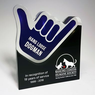 Hand gesture trophy or award