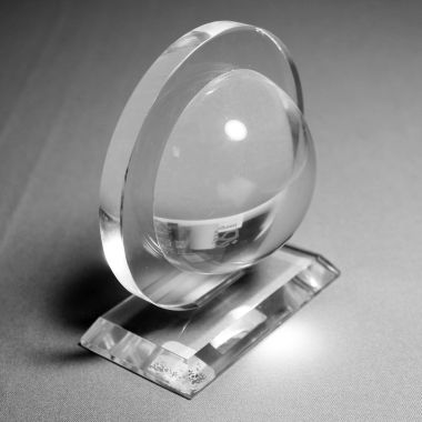 Custom half sphere Crystal award  