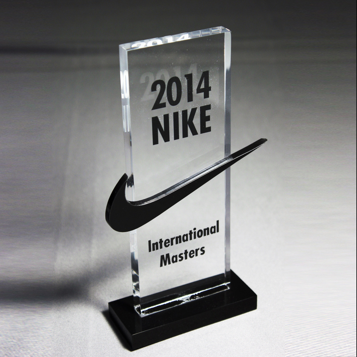 Custom acrylic Nike award with Nike on base