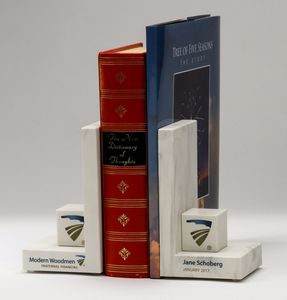 Book Ends, Marble award, trophy, gift for recognition