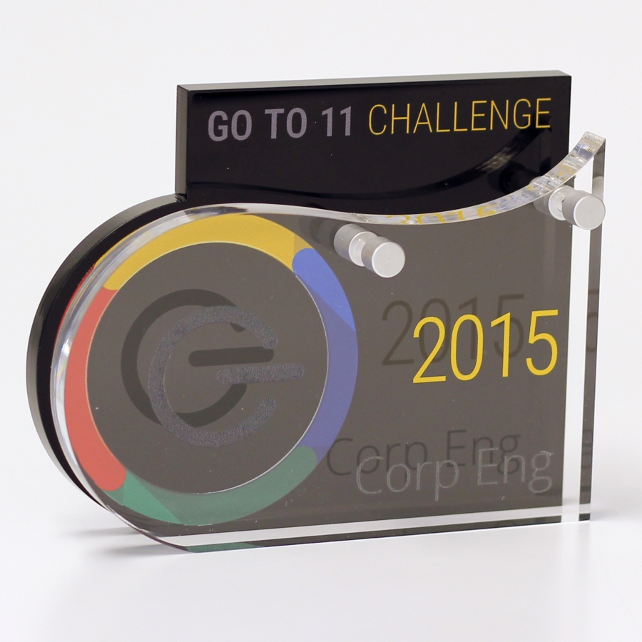 Custom Lucite google award or trophy