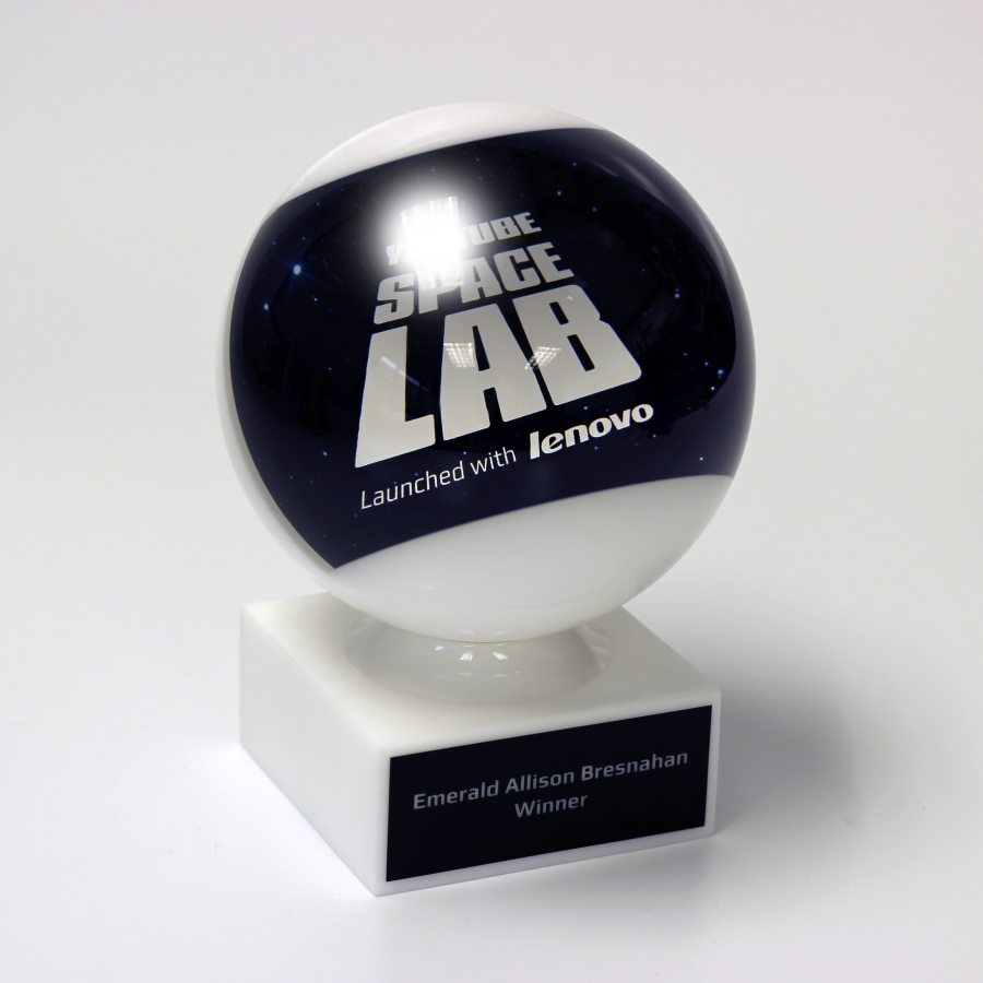 Custom astronaut helmet Lucite recognition bespoke award or gift